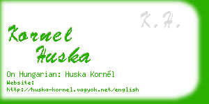 kornel huska business card