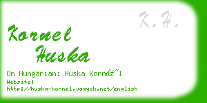 kornel huska business card